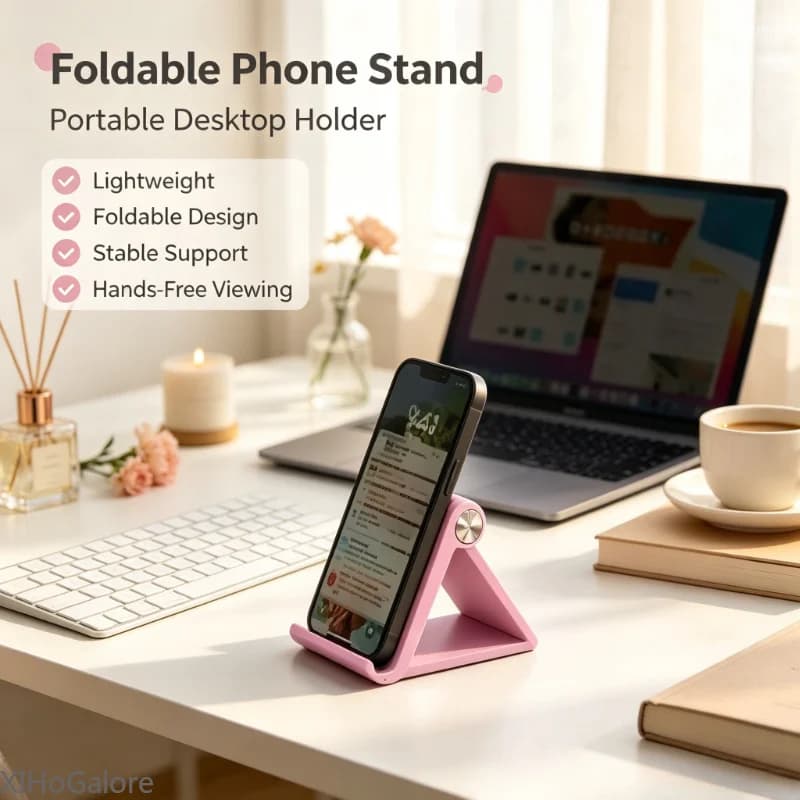 Multi Angle Adjustable Foldable Portable Phone Stand For Desktop Universal Cell Phone Holder Compatible iPhone Samsung Tablets