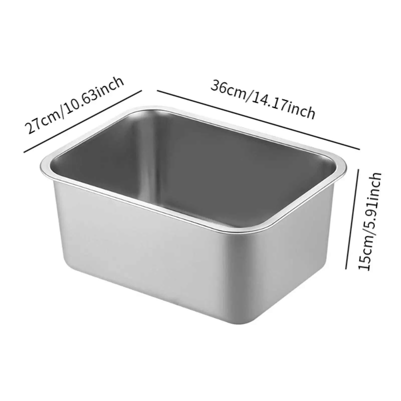 Open Litter Pan Modern Stainless Steel Easy Cleaning Kitten Potty Pan Cat Sand Basin Container for Kitten Cat Pet Supplies