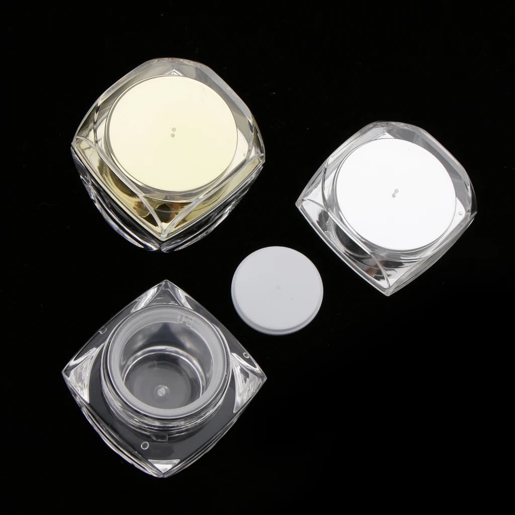Vacuum Acrylic Vase with Face Cream Cover, Lotion, Powder, Umbrella Store Set