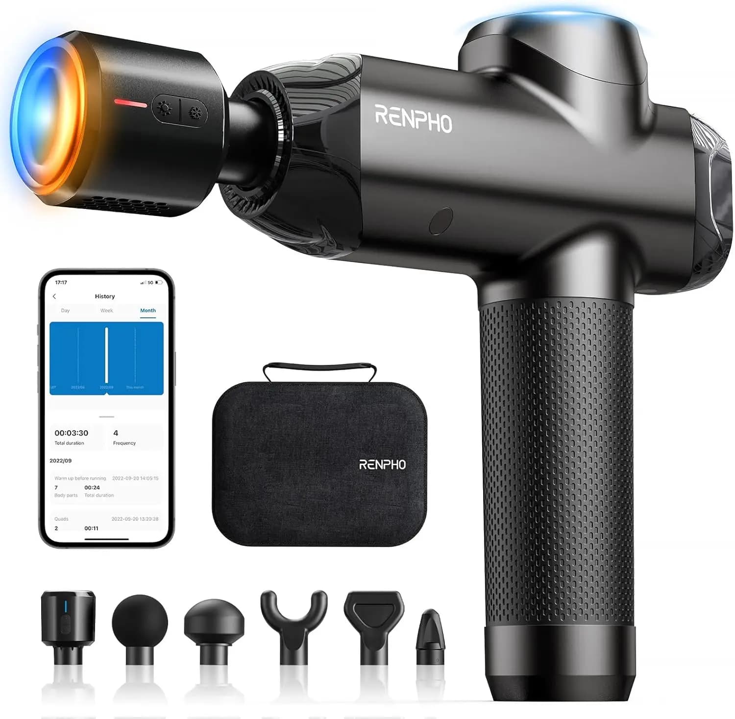 Deep Massage Gun with Heat and Cold, Eligible FSA HSA, Percussion Muscular Massage for Athletes