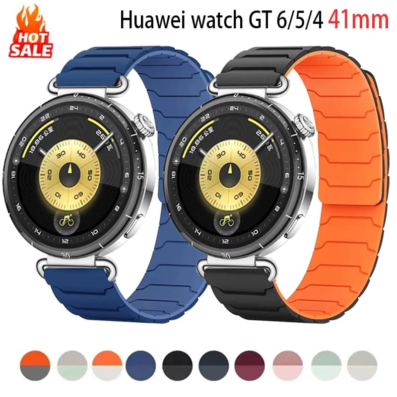18mm watch strap For huawei watch GT6 GT5 GT4 41mm Magnetic silicone Bracelet for correa HUAWEI Watch GT5 pro GT4 pro 42mm band