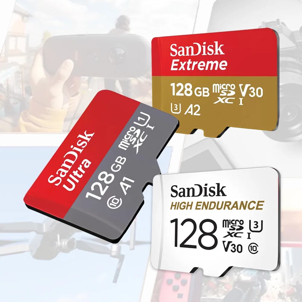 Scheda Micro SD SanDisk MAX ENDURANCE 32GB 64GB 128GB 256GB ad Alta Velocità di Lettura e Scrittura U3 V30 4K per Droni e Videosorveglianza