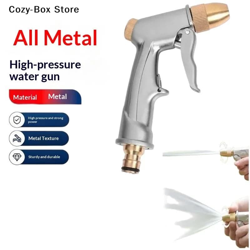 [ZY]1Pcs Garden Hose Pipe Lawn Car Wash Sprayer Sprinkler High Pressure Water Spray Metal Nozzle Car Wash Tool Water S[ZY]