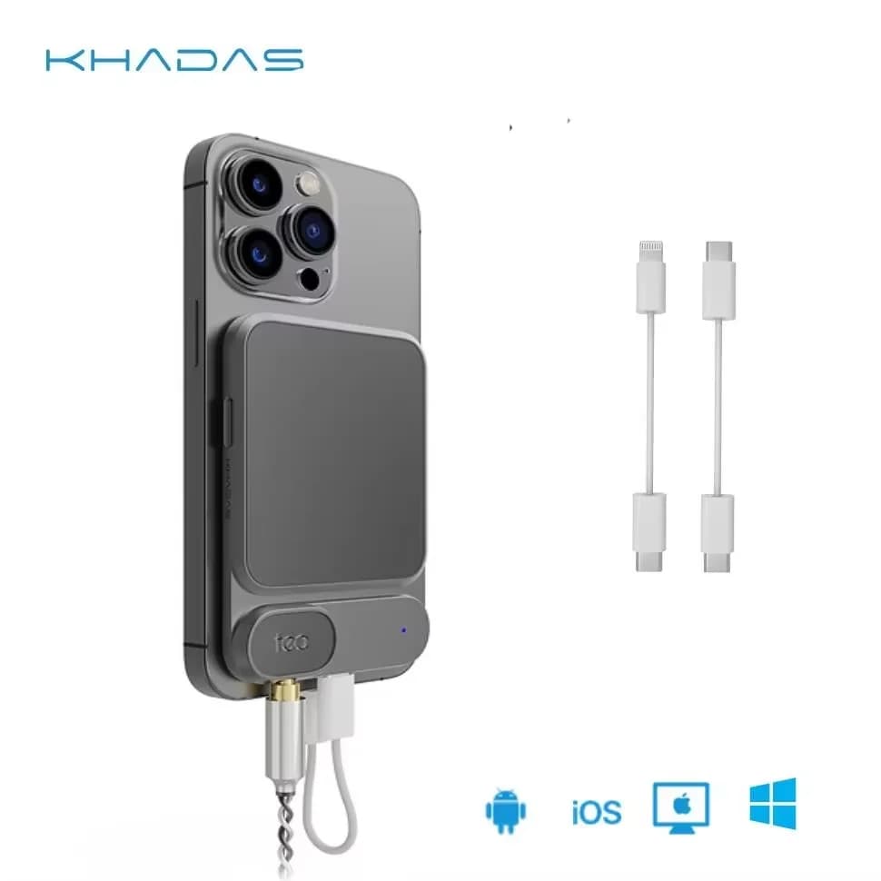 Amplificatore per cuffie portatile Khadas Tea Pro/Tea USB, DAC magnetico Bluetooth con batteria da 1160 mAh, supporto DSD 256/PCM 384KHz