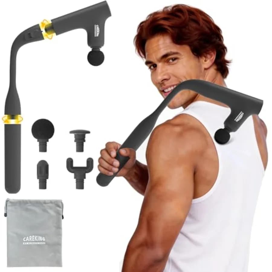 Pistola Massaggiante 3-in-1 per Tessuti Profondi con Impugnatura Estesa per Alleviare il Dolore alla Schiena, Portatile per Palestra/Ufficio/Casa FSA-H