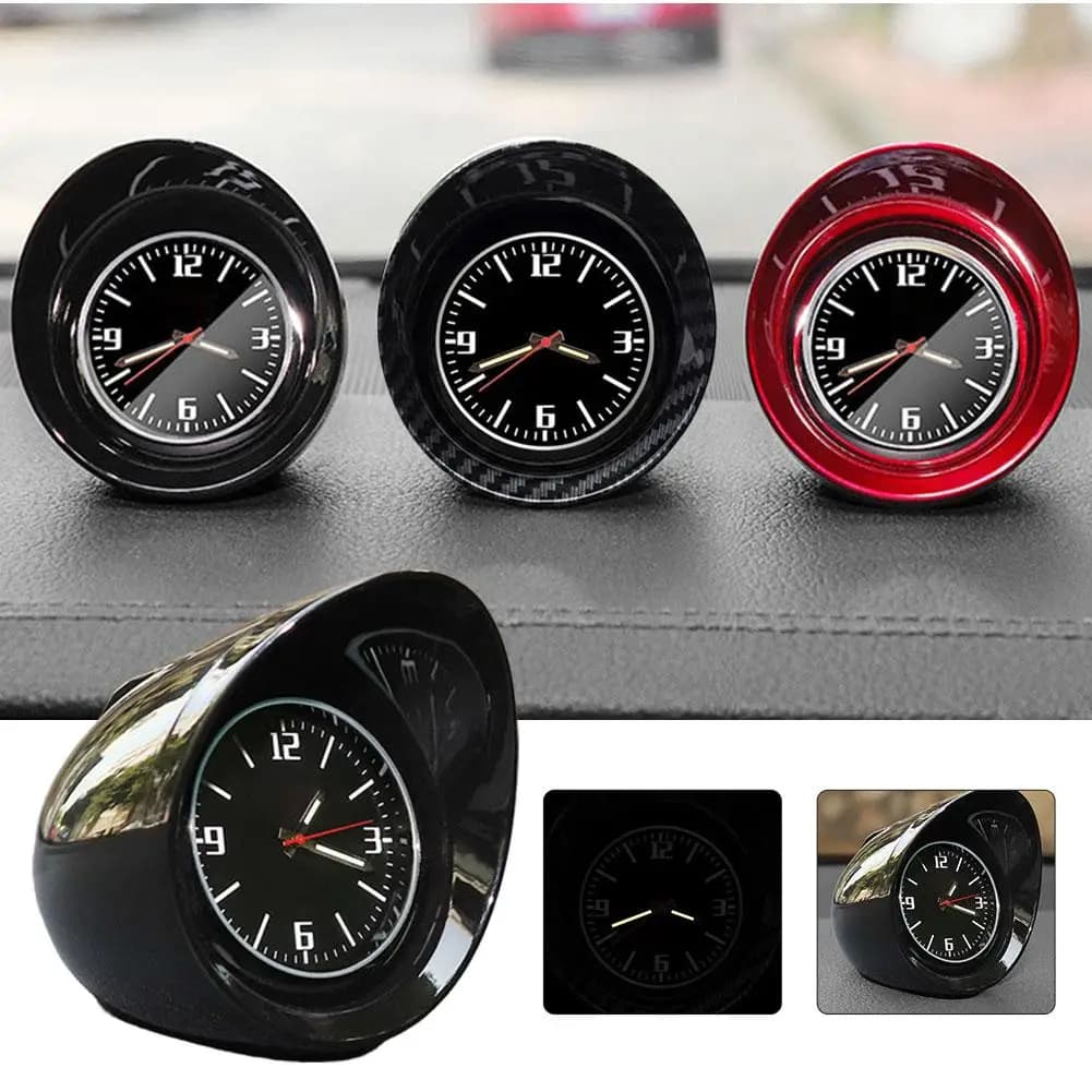 Orologi elettronici automobilistici Cruscotto Ornamento Luce notturna Auto elettronica Mini orologio Display Retroilluminazione Accessori HD Inte V4O9