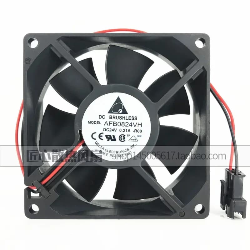 Original Genuine Delta 8cm AFB0824VH DC24V 0.21A 2-Wire Inverter Fan for Delta