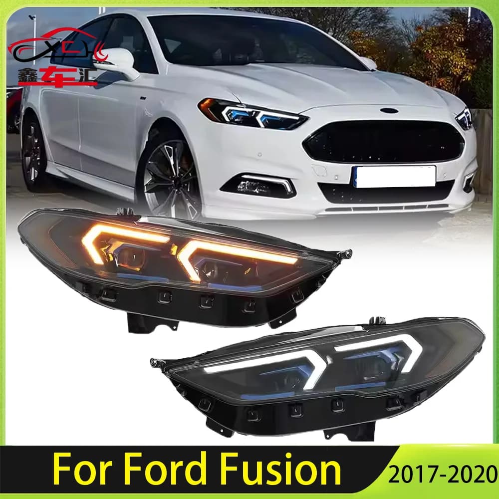 Fari XCH per Ford Fusion 2017-2020 Mondeo LED con Segnale Dinamico Animato DRL Modificati Retrofit per Modelli BMW