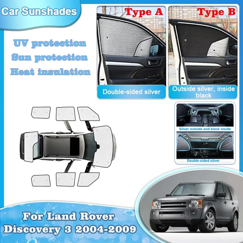 Auto Parasole Per Land Rover Discovery 3 Accessori LR3 2004-2009 Protezione UV Copertura Parasole Parabrezza Finestra Tenda Strumenti