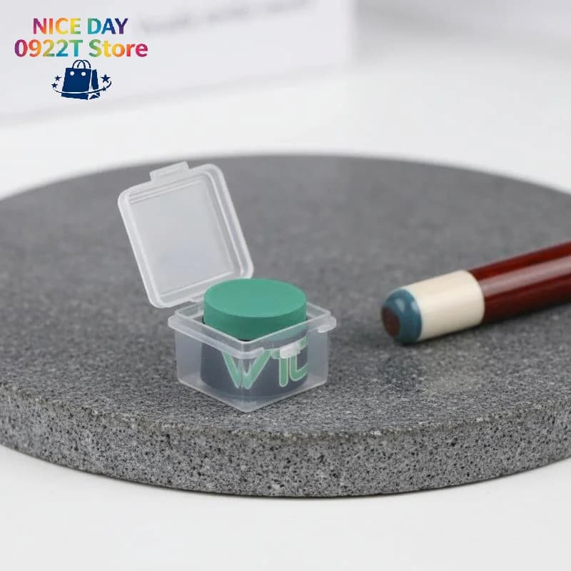 1Pc With Storage Box No-slip Billiard Chalks Pool Cue Stick Chalk Snooker Easy Powder Billiard Chalk Pool Accessories@#X