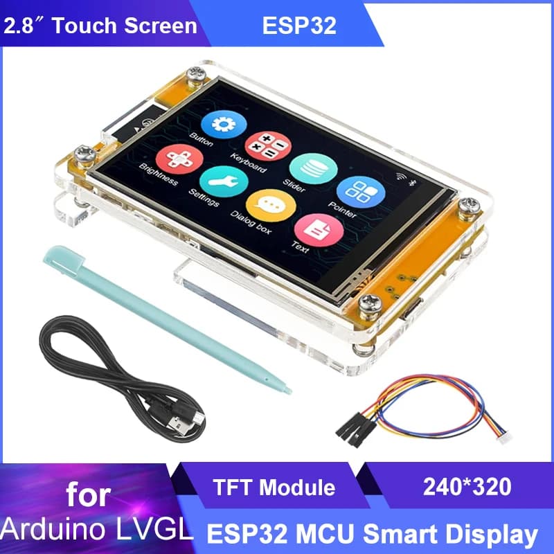 2.8 inch ESP32 touch screen for LVGL WIFI and Bluetooth 240 * 320 TFT LCD module with smart screen with free tutorials