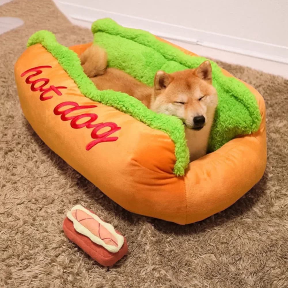 Letto per animali domestici Casa per hot dog Lettino per cuccia Tappetino per cuccia in fibra morbida Cucciolo di cane da compagnia Caldo Waterlon lavabile rimovibile per gatti
