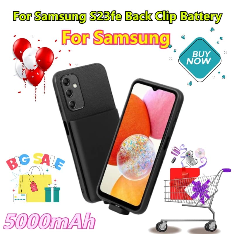5000mAh per Samsung S23fe Clip posteriore Caricabatteria Custodia per telefono Mobile Power Bank