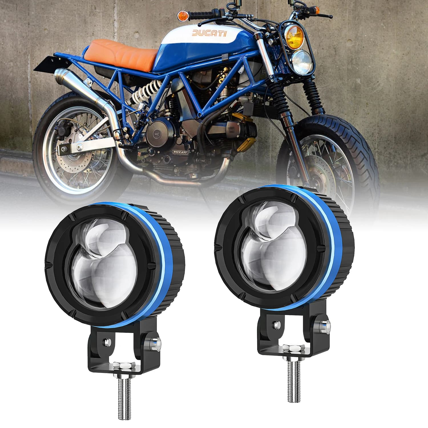 Fari LED aggiuntivi per fendinebbia moto Super Bright 400W 6000K a lungo raggio 12-80V per camion ATV Dirt Bike SUV UTV