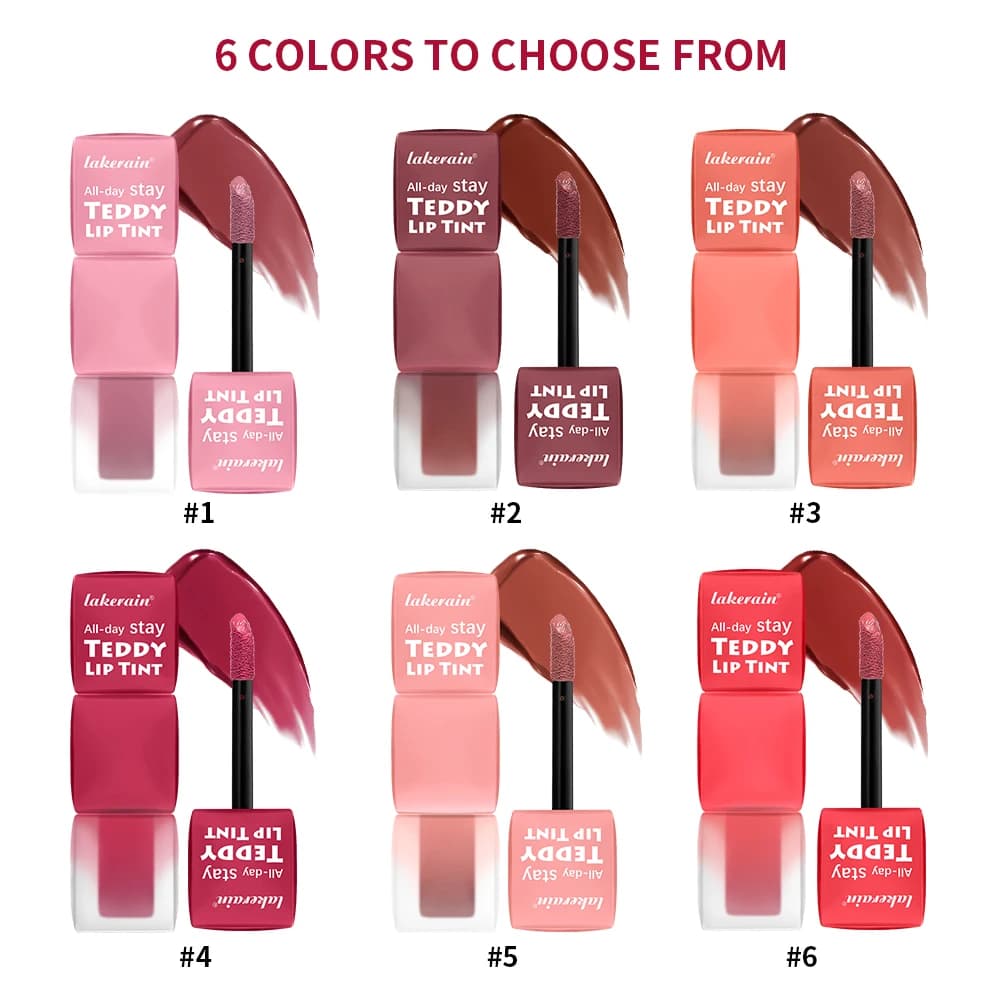 Teddy Lip Tint Waterproof Makeup Lip Stain Super Stay Long-Term matt lipstick for a mascara to wear up to 12 hours 1 count