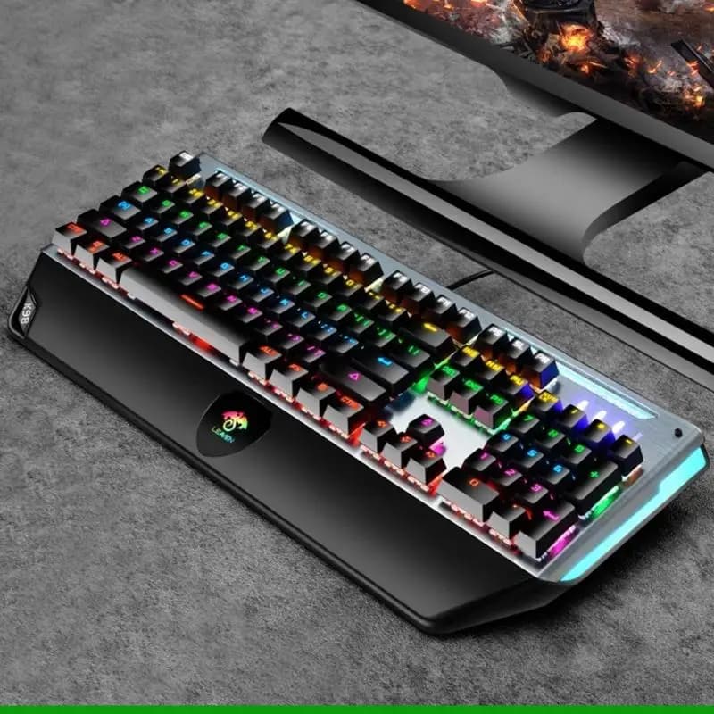 U55C Rainbow LED Backlit Keyboard Comfortable Feel Gaming Keycap for Desktop Computer