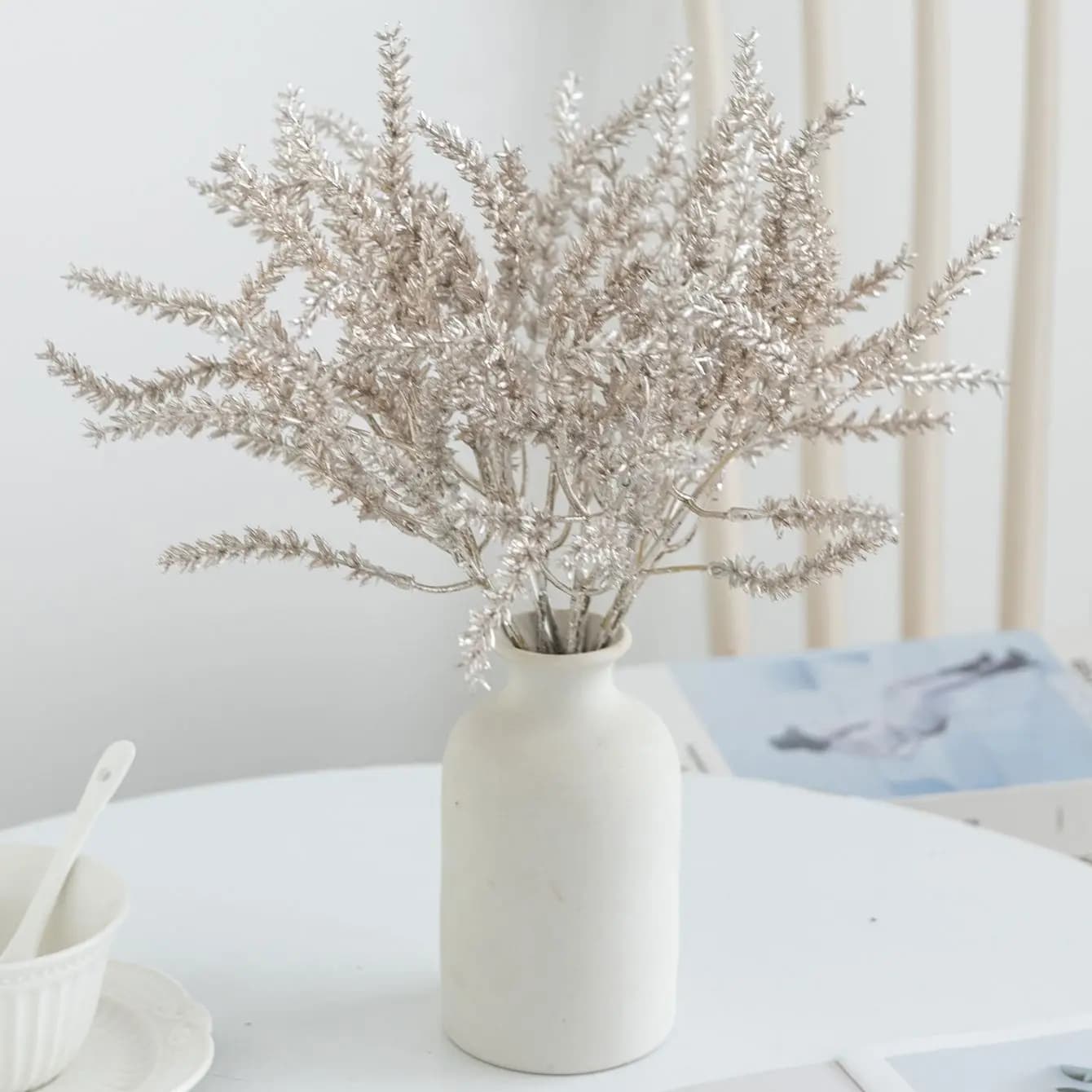 Artificial Plants Wheat Ears Holiday Wedding Outdoor Yard Garden DIY Gifts Flower Garland Room Wall Home Dining Table Decoration