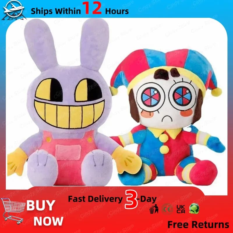 Giocattoli di peluche di Halloween Digital Circus Amazing Circus Clown Rabbit peluche Fun Cartoon periferiche peluche regalo di compleanno per bambini