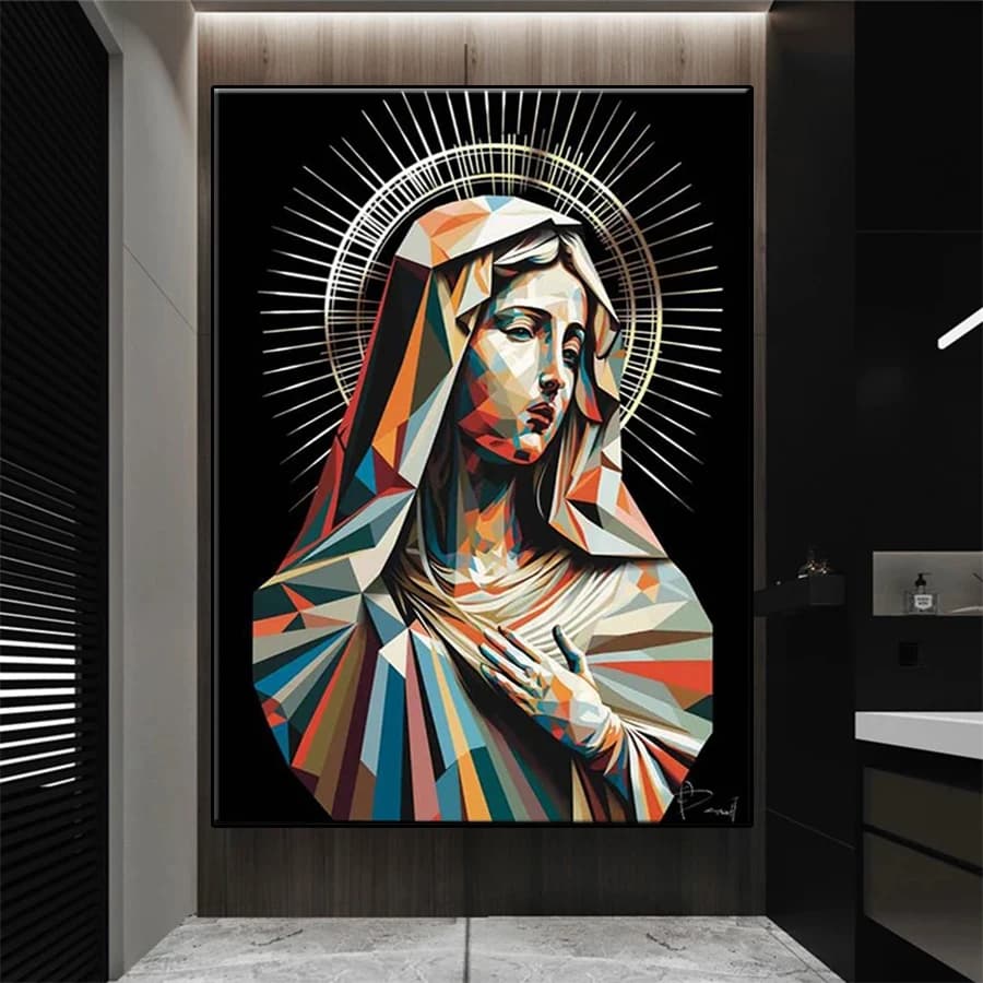 5D DIY Diamond Embroidery Picture Abstract Art Religious Virgin Mary Diamond Painting Cross Stitch Mosaic New Arrival Wall Art