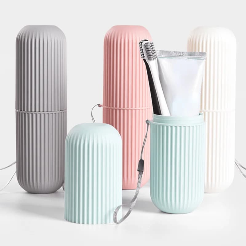 2pcsTravel Portable Toothbrush Toothpaste Holder Storage Case Box Storage Cup Outdoor Holder Bathroom Accessorie