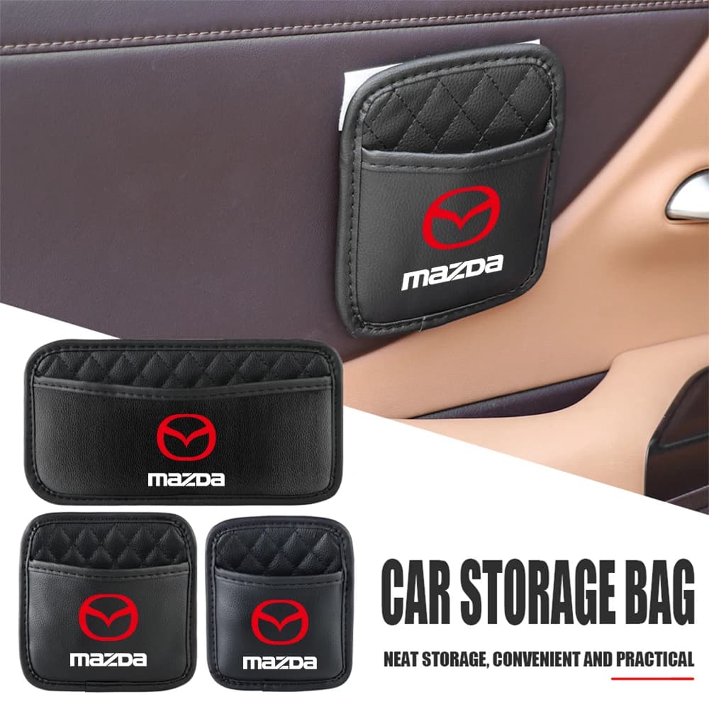 Auto Emblema Sacchetto di Immagazzinaggio Porta Del Veicolo Sedile Posteriore Organizer Tasca Per Mazda 2 3 5 6 323 626 RX7 RX8 MX3 MX5 Demio MPS MS Axela CX-5