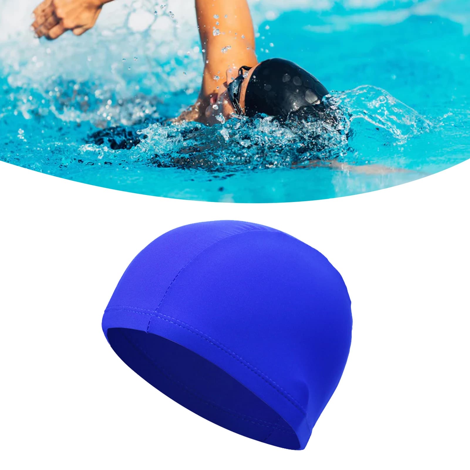 High Elasticity Thick and Durable Swimwear Polyester Swim Hats for Men