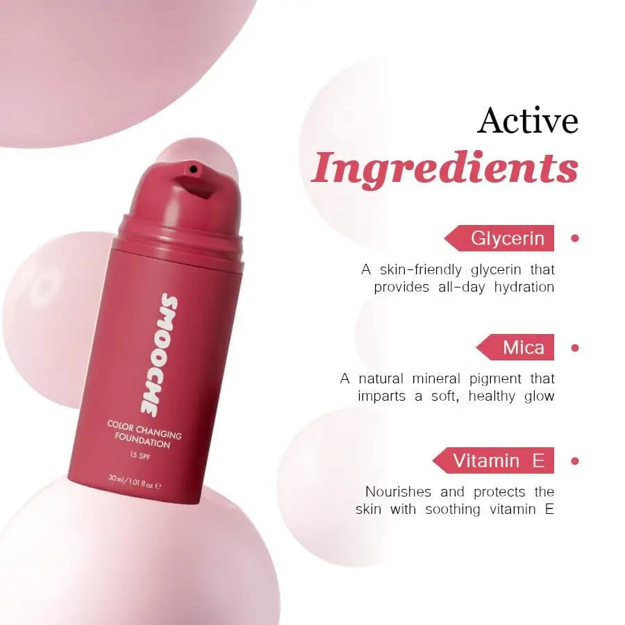 Fondotinta che cambia colore, regolazione automatica del tono, copre imperfezioni, linee sottili, trucco quotidiano impeccabile, bellezza leggera e di lunga durata