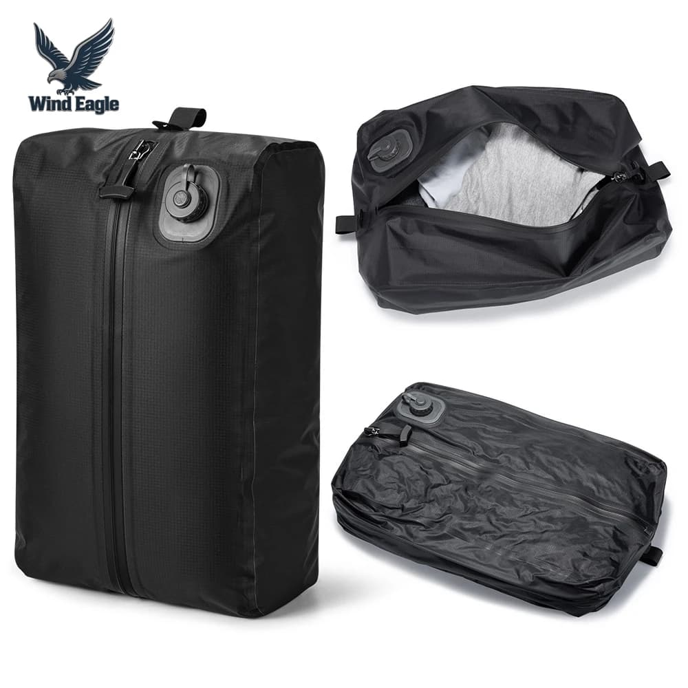 Sacchetto di Compressione Sottovuoto Elettrico Automatico Ricaricabile, Borsa da Viaggio Impermeabile in TPU, Organizzatore per Vestiti