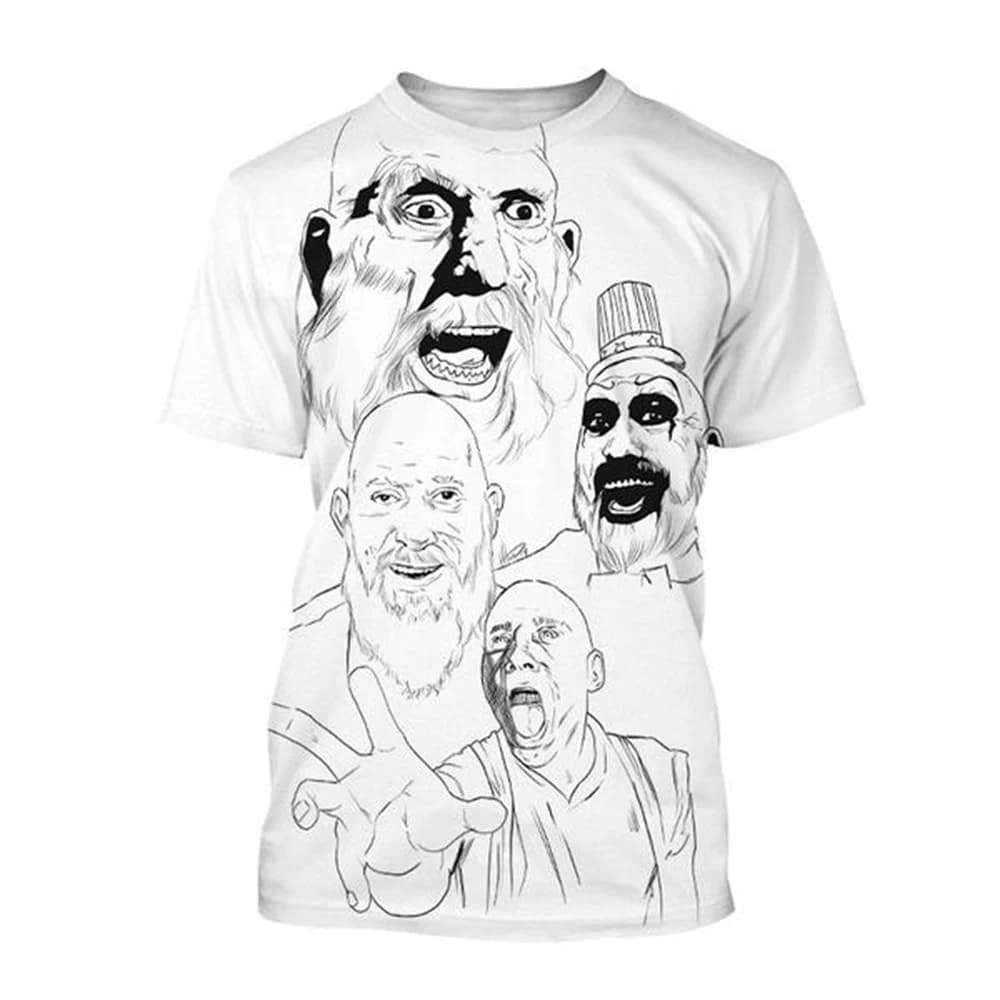 Vendita calda Captain Spaulding divertente stampa 3D t-shirt House of 1000 cadaveri moda uomo Hip Hop stile Harajuku Top Streetwear Kid