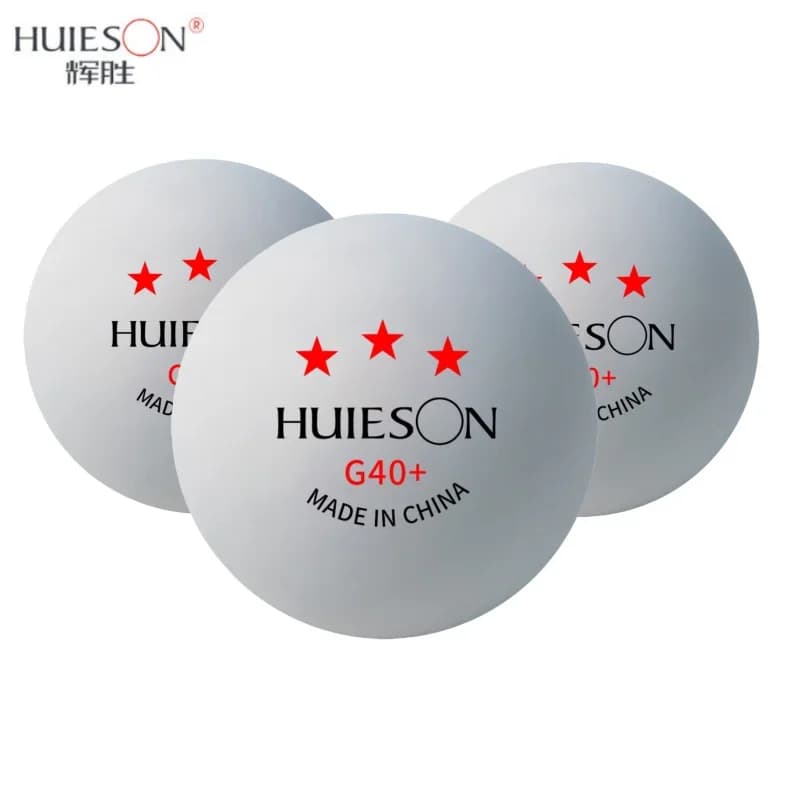 Huieson Palline da allenamento per ping pong a 3 stelle G40+ Palline da ping pong in ABS bianco arancione per allenamento di club di ping pong