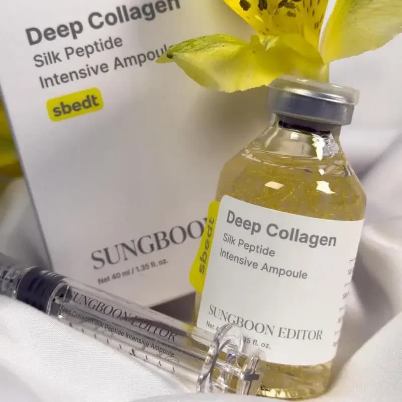 Ampolla intensiva al collagene e peptidi di seta da 40ml, riduce le linee sottili, rassoda i contorni del viso, idratazione e nutrimento profondi.