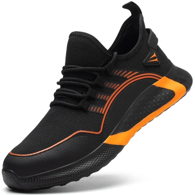 Men Women Anti-Smashing Steel Toe Cap Puncture Proof Indestructible Light Breathable Sneaker Work Shoes