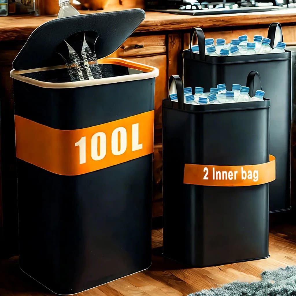 Reusable Recyclable Empty Beverage Bottle Storage Organizer Bag Folding Waste Bottle Collection Tote Bag Portable Home Sorting