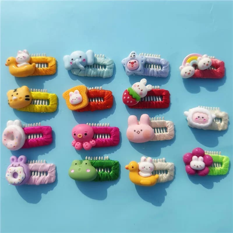 Fai da te Pet Dog Grooming Cartoon accessori divertenti pettine per cani tornante BB fermagli per capelli denti mano pura intorno alla sicurezza del bambino