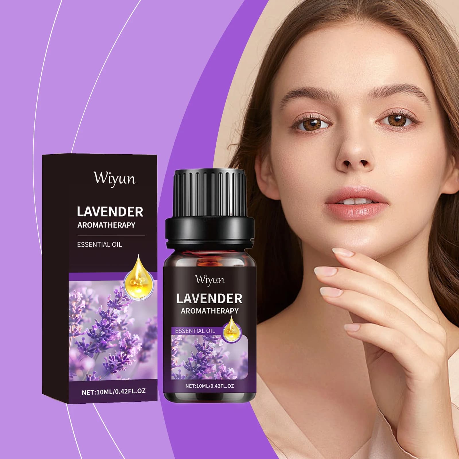 Olio essenziale di lavanda idratante nutriente viso pelle capelli lucentezza morbida olio per la cura multifunzionale