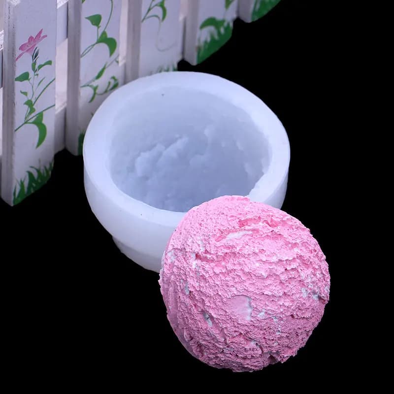 Stampo per decorazione torta a forma di palla di gelato, sapone fatto a mano, cioccolato, aromaterapia, gesso, argilla, 15-998