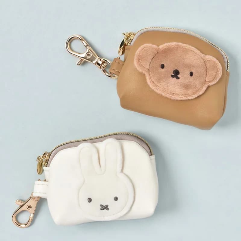 Cartoon Miffy Rabbit Boris Coin Purse Wallet Keychain Kawaii Creative Peripheral Earphone Storage Bag Friends Birthday Gift