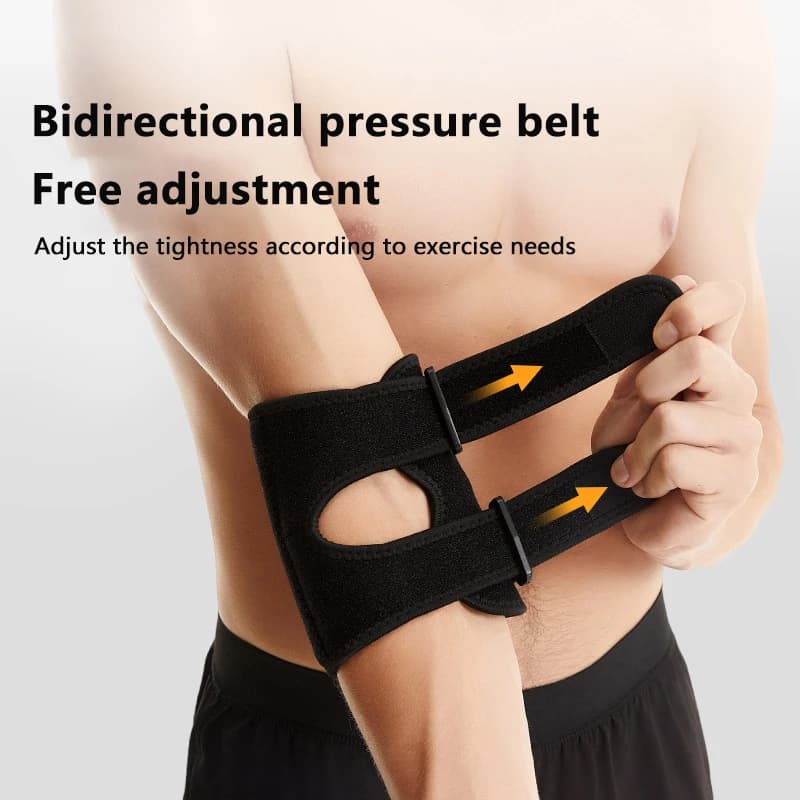 1 Pezzo Supporto Regolabile per Gomito, Fascia Protettiva per Tendinite, per Uomo e Donna, Fascia di Sollievo per Gomito, Tutore Stabilizzatore per Gomito