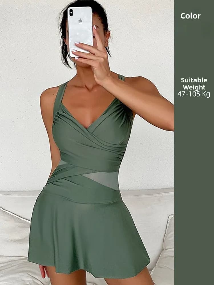 Costume da bagno intero termico stile vintage 2026 da donna, taglie forti, coprente, per centri acquatici