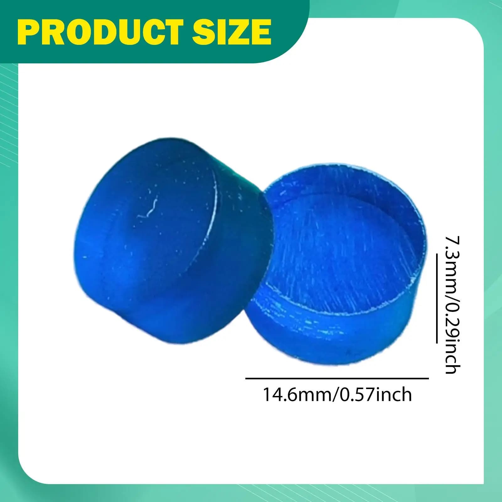 Billiard Break Jump Cue Tip Acrylic 14.6mm Clear Hard Replacement Pool Stick Tip for Consistent Power