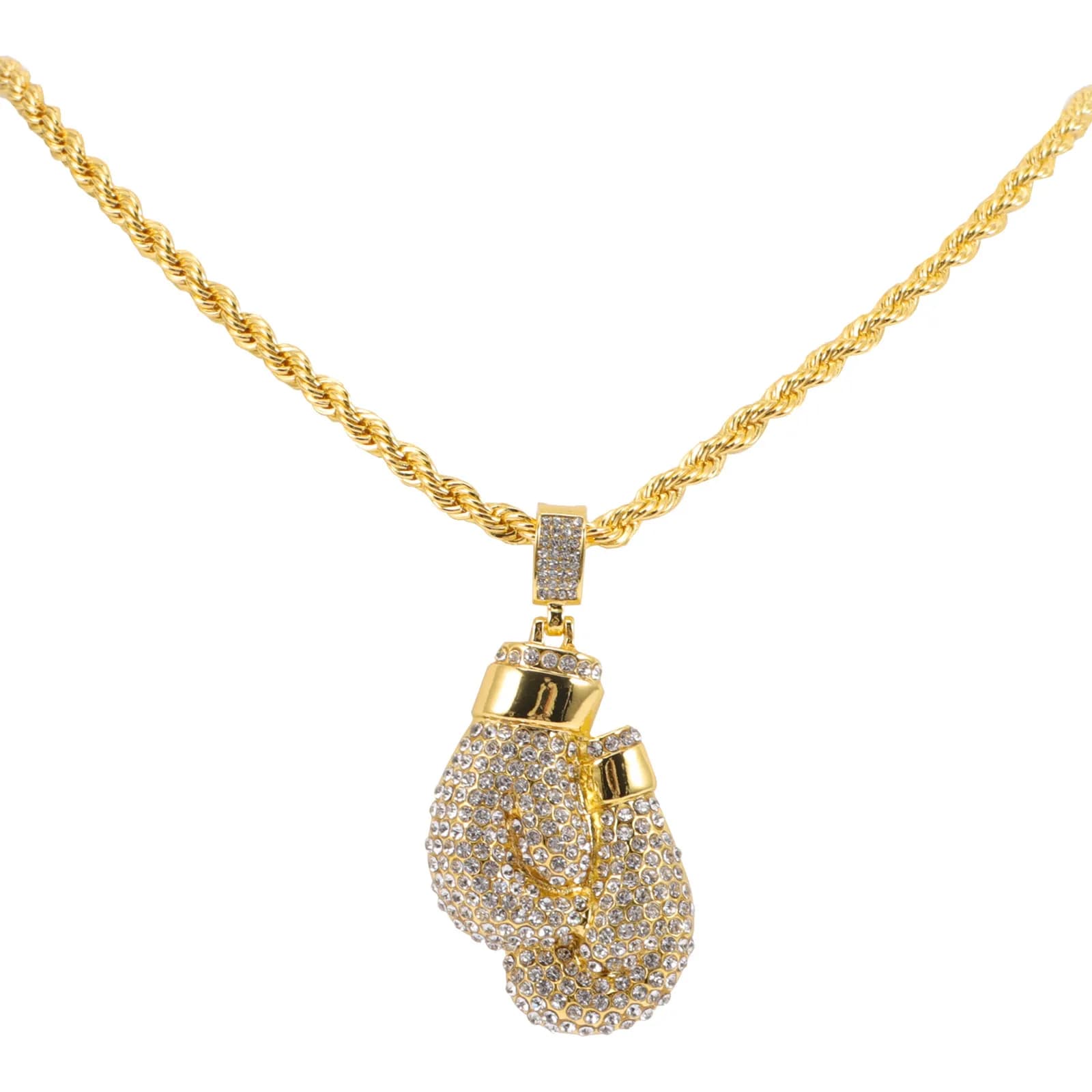 Collana con Guantoni da Boxe, Gioiello Sportivo Unisex, Ciondolo alla Moda per Uso Quotidiano, Abbinabile all'Outfit da Palestra, in Lega