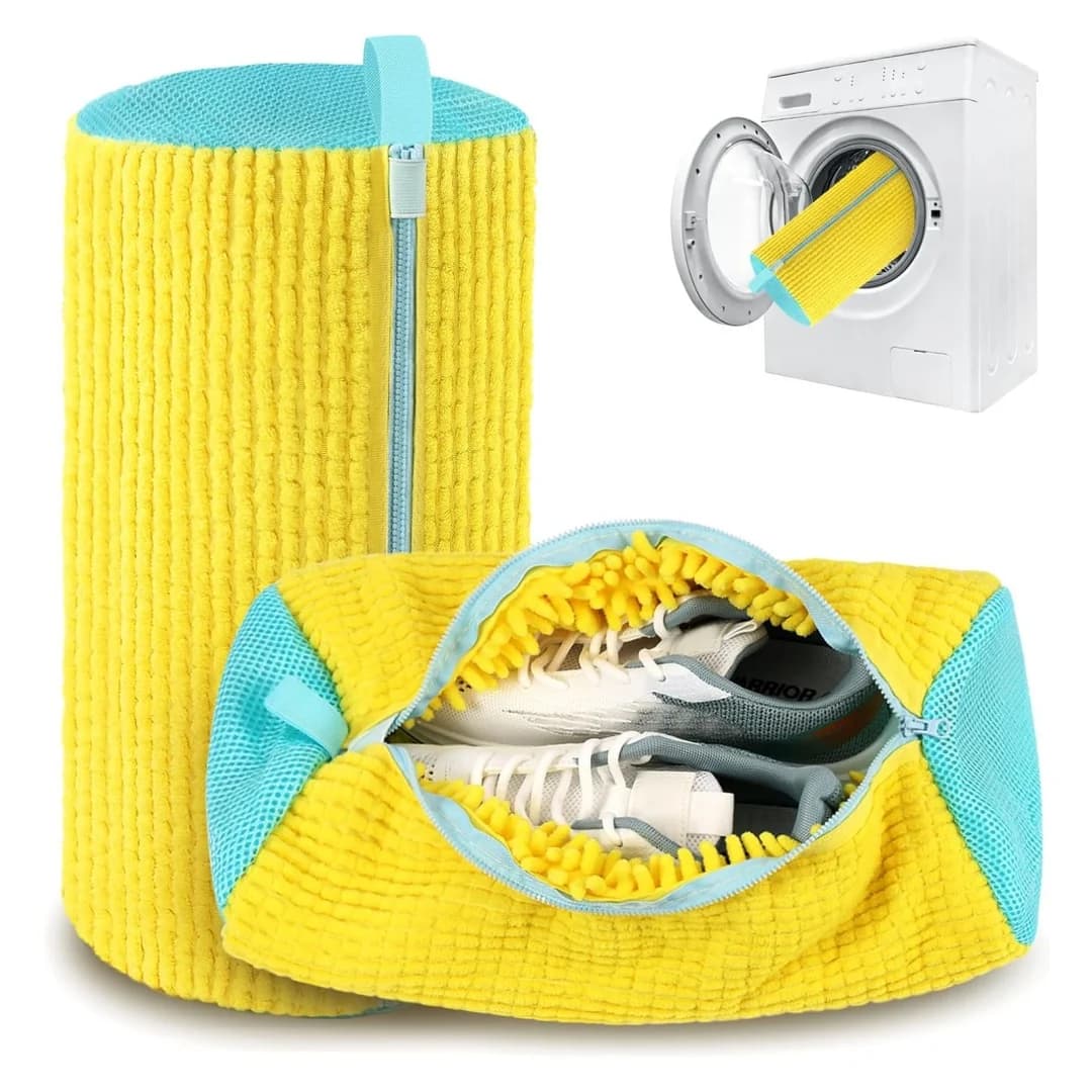 2-piece shoe washing machine bag, washing machine shoe bag, sports shoes, and reusable shoe cleaning bag for all shoe styles