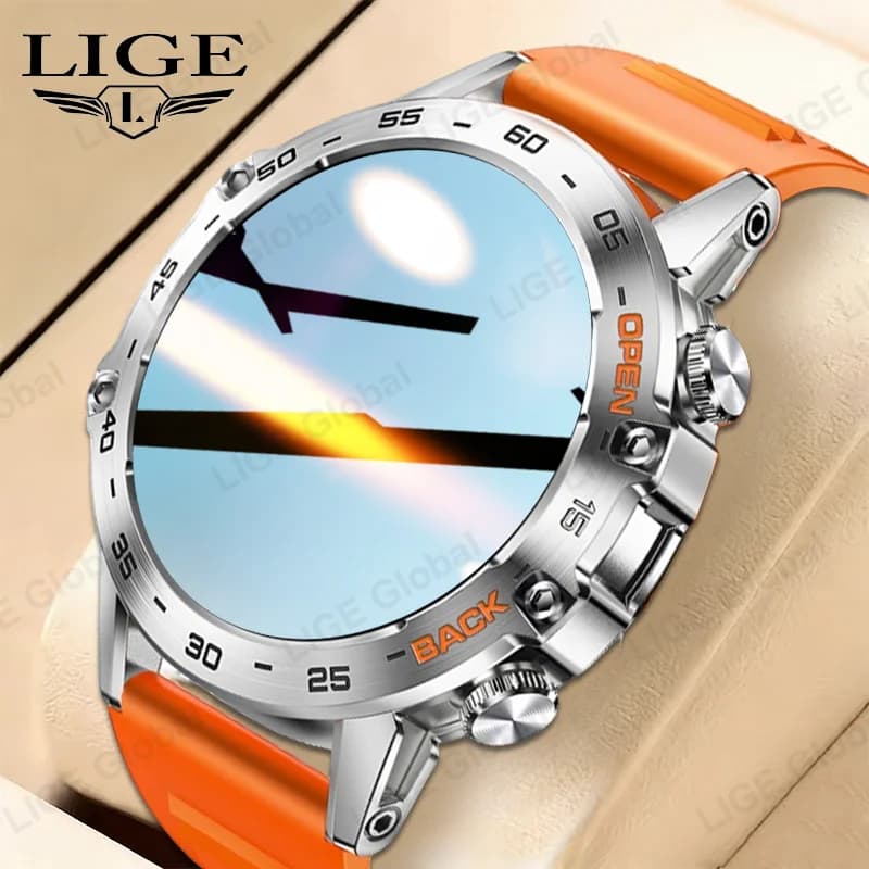 LIGE Nuovo Smartwatch con chiamata Bluetooth da 1,39 pollici per telefono Android iOS, per uomo, sport, fitness, frequenza cardiaca, pressione sanguigna, salute