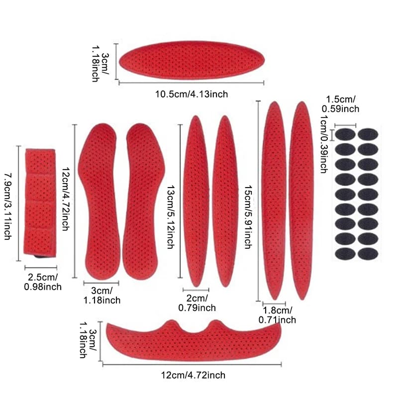 Universal Inlet Sets for Bicycle Helmets/Moto, Replacement Kit with Anti-Insect Network