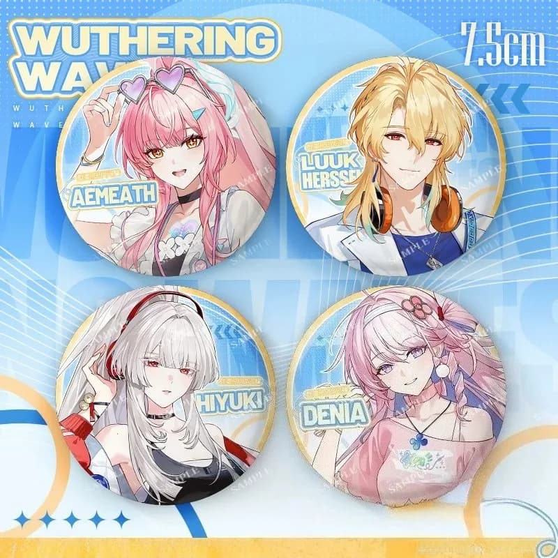 Spilla Distintivo Wuthering Waves Aemeath Hiyuki Luuk Denia, Anime, Cartoni Animati, Collezione per Fan, Regali per Amici