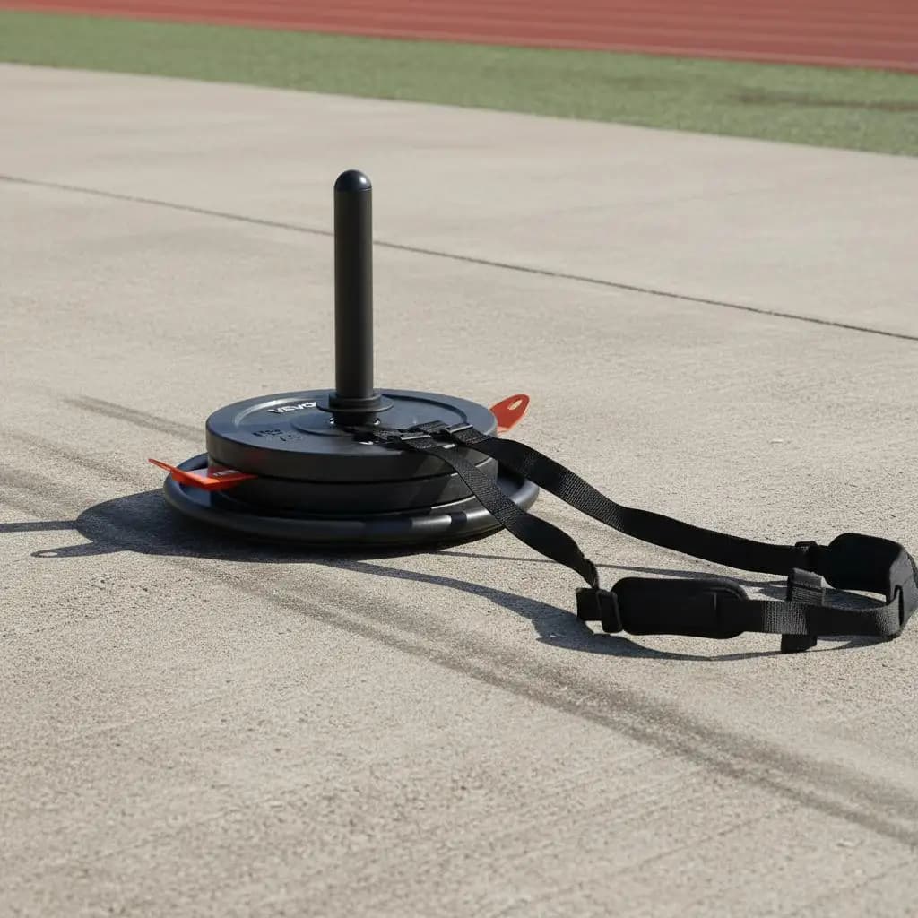 Slitta da Allenamento Resistente 23.6x15.7x7.3 Pollici per Esercizi di Velocità, Costruzione Muscolare, Compatibile con Piastre Pesi