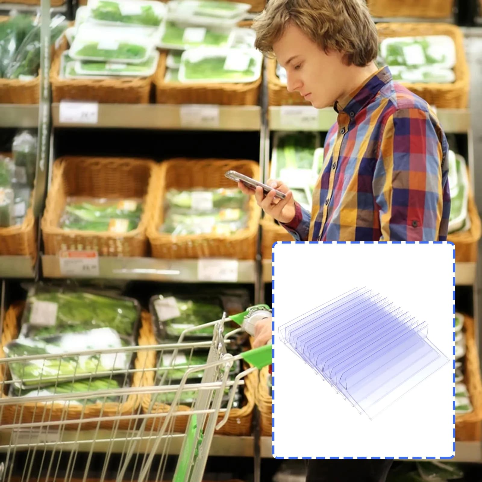 10 Pezzi Portaetichette in Plastica Trasparente, Supporti per Etichette da Negozio per Supermercati, Stoccaggio e Organizzazione