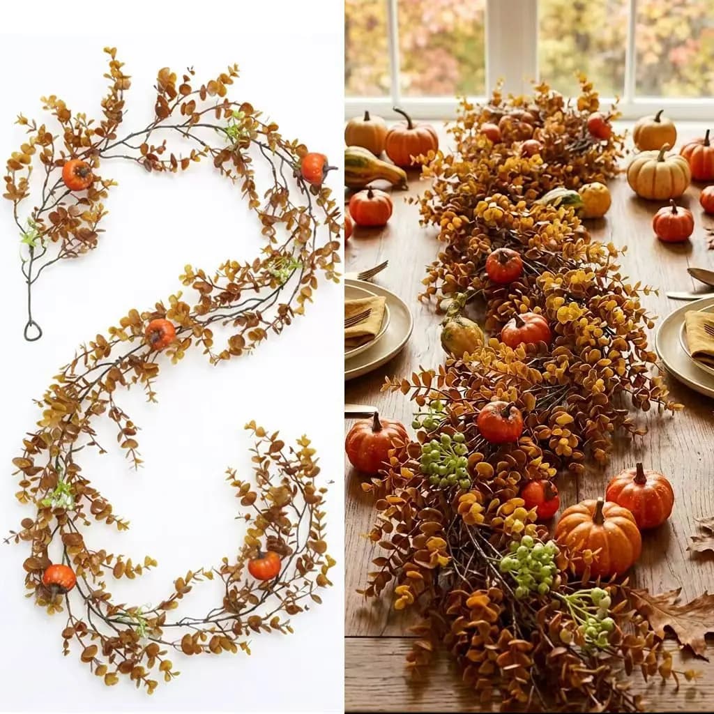 Pianta Artificiale di Fagioli di Cignotto Simulati da 2M, Pianta Finta Rampicante, Vite Pendente per Esterni, Decorazione Fai da Te per Giardino, Muro, Matrimoni, Feste, Casa