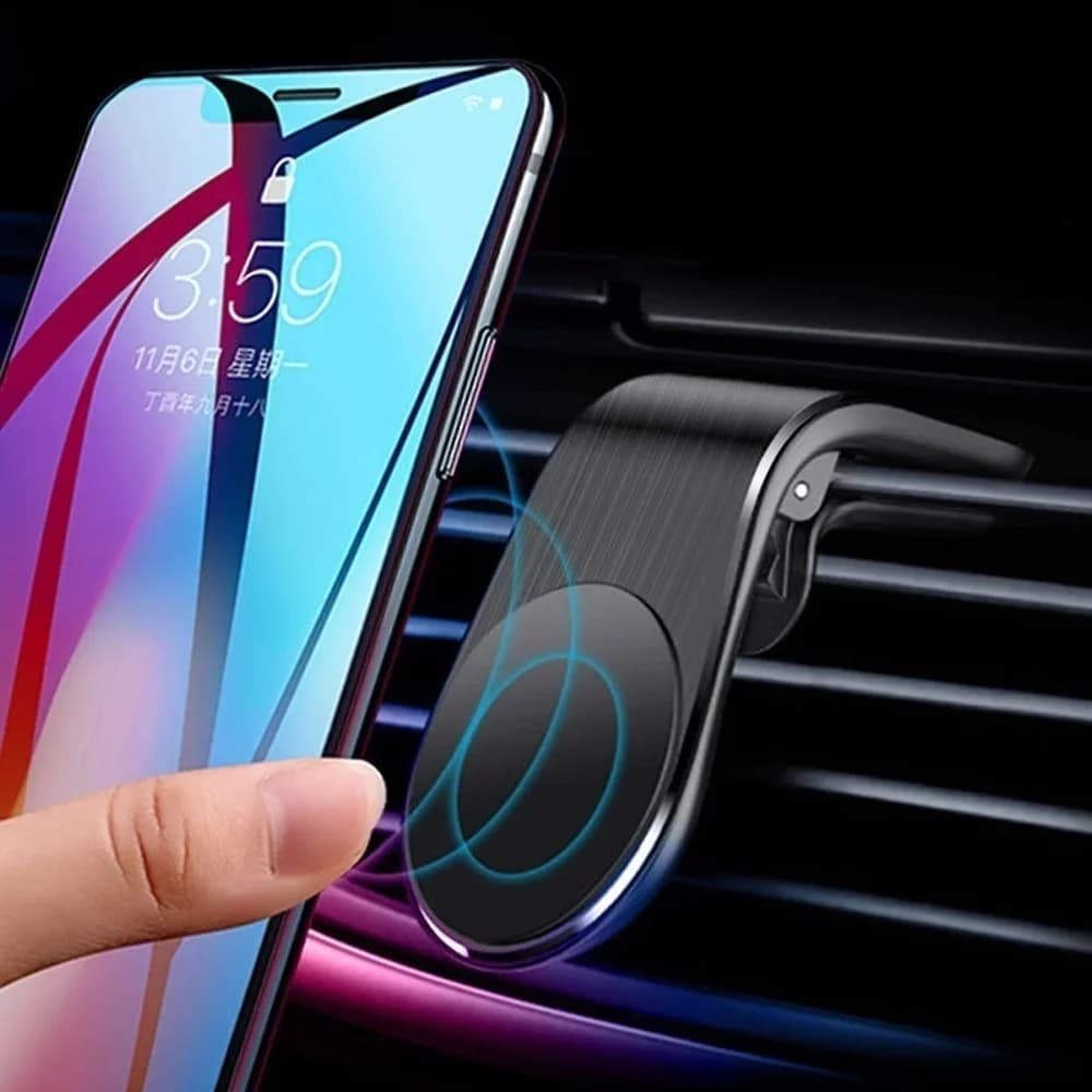 Supporto Magnetico per Telefono da Auto, Mini Supporto per Bocchetta dell'Aria, Supporto GPS per Smartphone, Compatibile con iPhone 11 Pro 8 7 6 Samsung