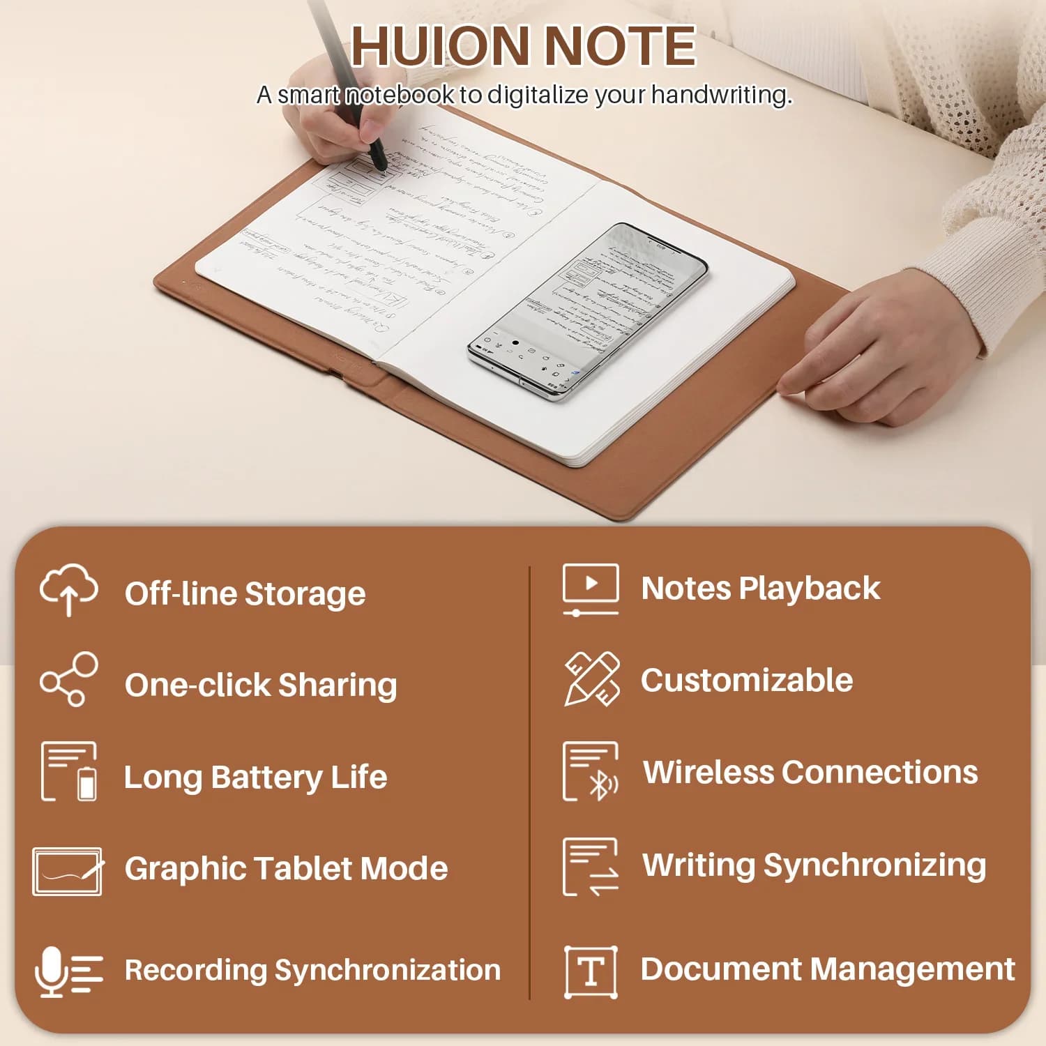huion note 2 in 1 notebook digitale tavoletta da disegno portatile elettronico wireless formato a5 scrittura elettronica scrittura a mano notebook intelligente X10